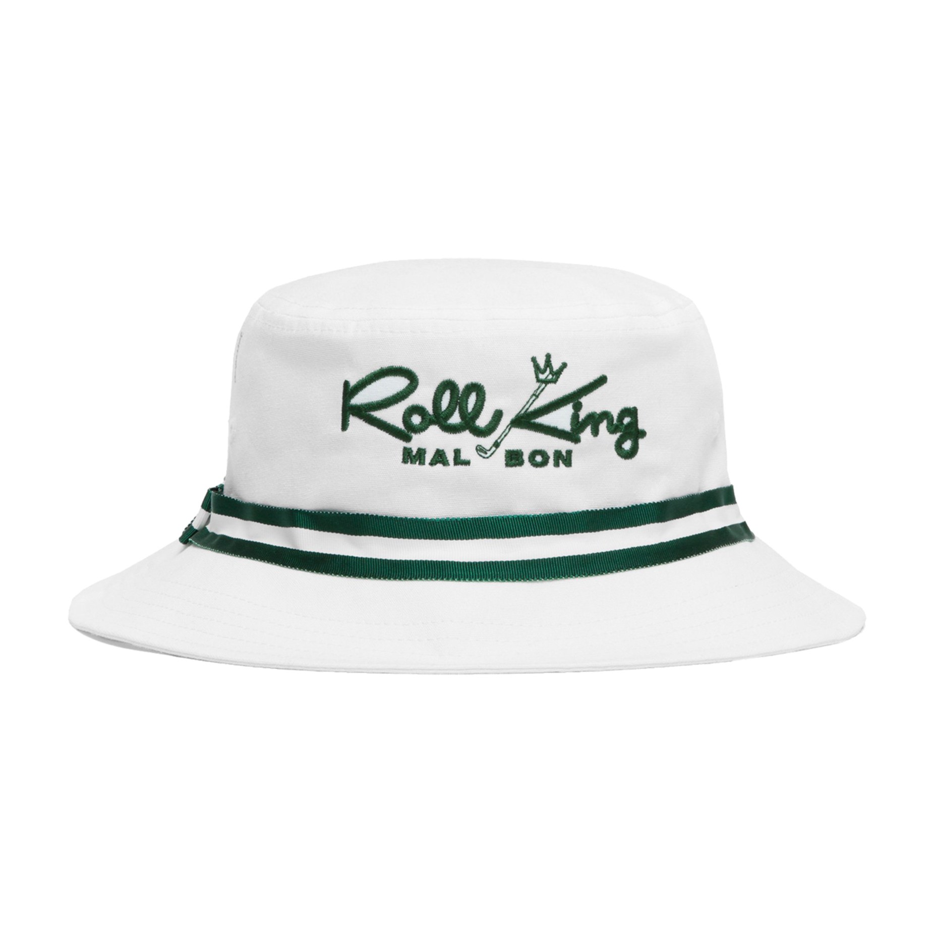 Malbon Golf Roll King Bucket Hat White — GOLF DIGEST SELECT